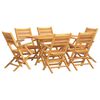 vidaXL Set mobilier de grădină, 7 piese, lemn masiv de tec