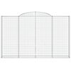 vidaXL Coș gabion arcuit, 300x30x180/200 cm, fier galvanizat