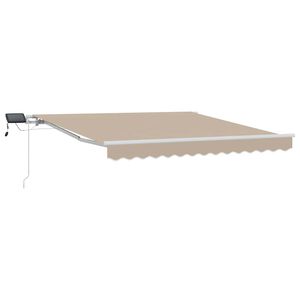 vidaXL Cortina Retractabilă cu Manual Bej 300 x 250 cm țesătură