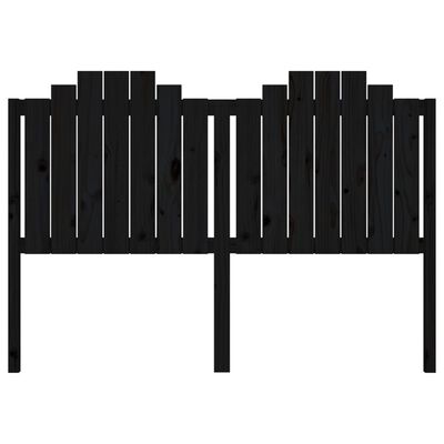 vidaXL Tăblie de pat, negru, 156x4x110 cm, lemn masiv de pin