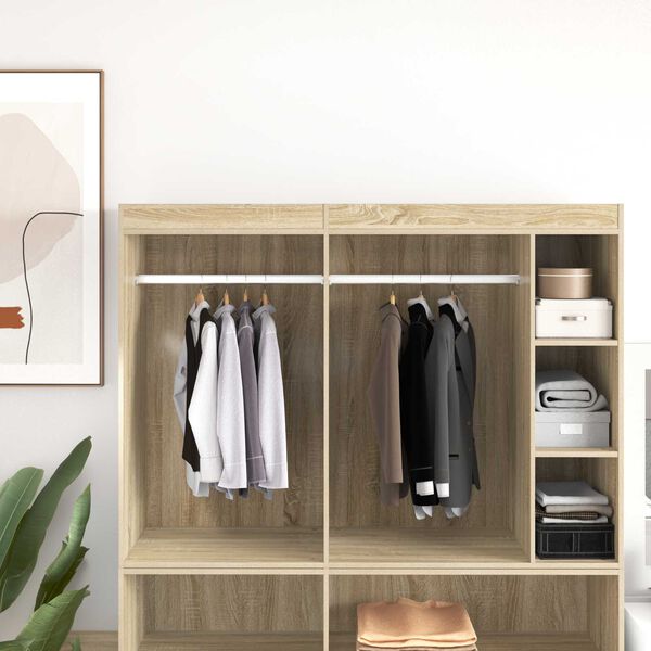 vidaXL Șină pentru dressing 2 pcs Argintiu 764 x 15 x 29 mm