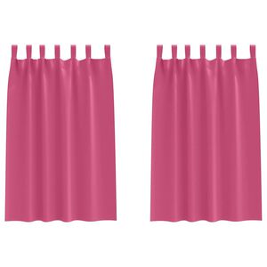vidaXL Perdele Opaque cu Inel 2 buc. Roz Aprins 175 x 140 cm Poliester