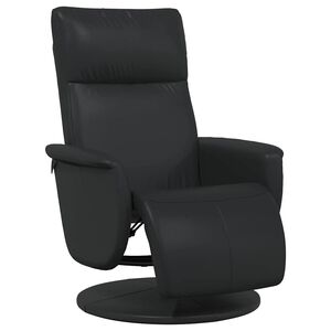 vidaXL Scaun reclinabil cu masaj Negru Piele artificială