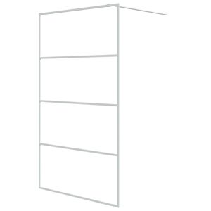 vidaXL Paravan duș walk-in, alb, 115x195 cm, sticlă ESG transparentă
