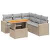 vidaXL Set canapele de grădină cu perne, 6 piese, bej, poliratan
