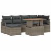 vidaXL Set de canapele pentru grădină 7 buc. Gri Rattan poli
