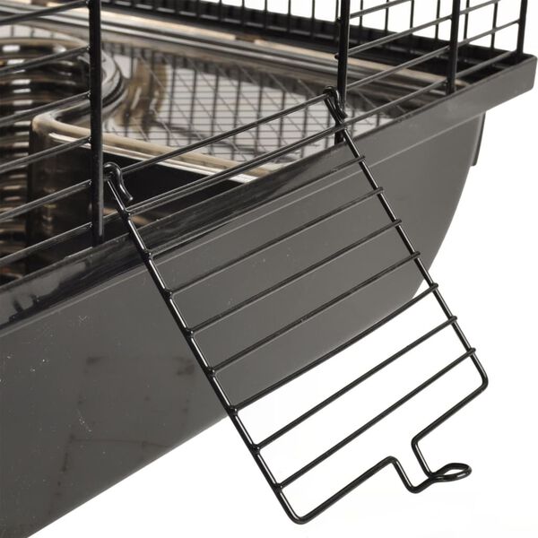 FLAMINGO Cușcă pentru hamsteri &bdquo;Figo&rdquo;, 58x38x40 cm, negru și maro