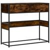 vidaXL Măsuță consolă, stejar fumuriu, 90x35x80 cm, lemn prelucrat