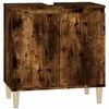 vidaXL Dulap de chiuvetă, stejar fumuriu, 58x33x60 cm, lemn prelucrat