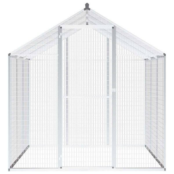 vidaXL Coteț păsări de exterior, 183 x 178 x 194 cm, aluminiu