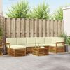 vidaXL Set canapea sectională cu pernă 8 pcs Natural și Crem