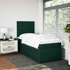 vidaXL Pat box spring cu saltea, verde &icirc;nchis, 100x200 cm, catifea