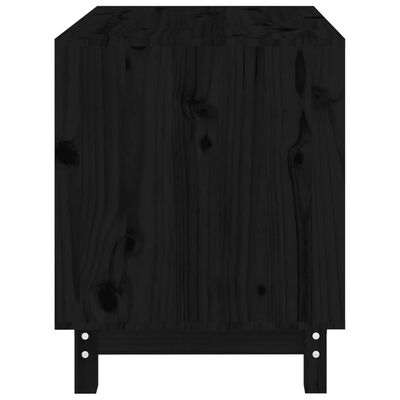 vidaXL Casă pentru câini, negru, 70x50x62 cm, lemn masiv de pin