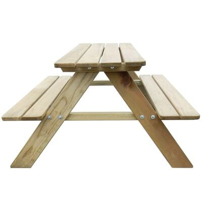 vidaXL Masă de picnic pentru copii, 89 x 89,6 x 50,8 cm, lemn FSC