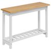 VidaXL Masă de consolă EKAI Alb 112 x 35 x 76 cm Lemn masiv de pin