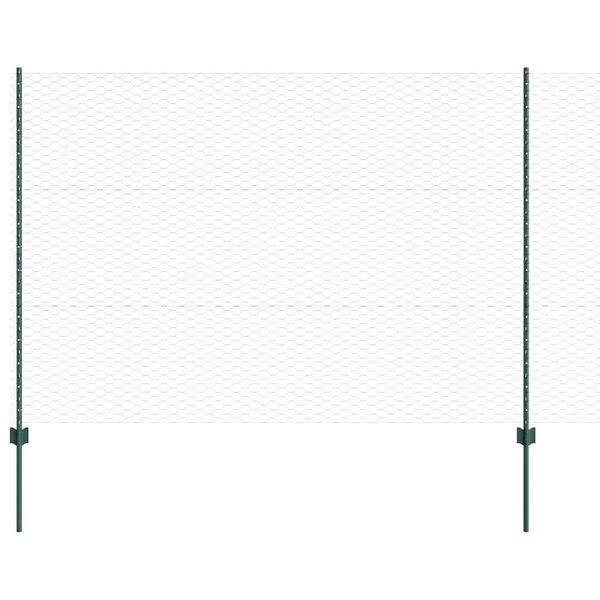 vidaXL Gard cu St&acirc;lp Verde 1,5 x 10 m Oțel și PVC