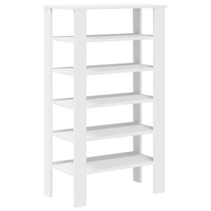vidaXL Pantofar, alb, 61x32x105 cm, lemn prelucrat