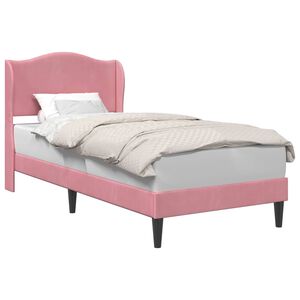 vidaXL Cadru de pat cu headboard Roz 80 x 200 cm Catifea