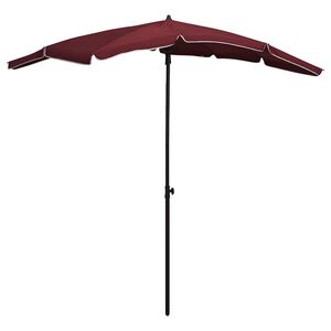 vidaXL Umbrelă de grădină cu st&acirc;lp, roșu bordo, 200x130 cm