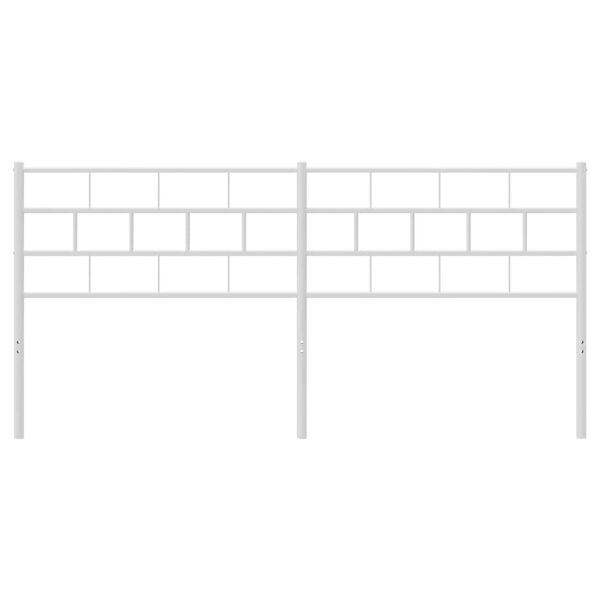 vidaXL Tăblie de pat de schimb metalică, alb, 160 cm