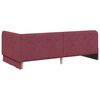 vidaXL Cadru de pat colțar cu headboard Roșu Vin 100 x 200 cm țesătură