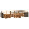 vidaXL Set de canapele de exterior 8 pcs natural Lemn Solid de Acacia
