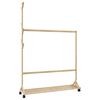 vidaXL Suport pentru haine cu c&acirc;rlige și roți 100x35x157 cm bambus