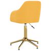 vidaXL Scaune de bucătărie pivotante, 2 buc., galben, catifea