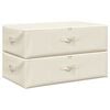 vidaXL Cutii de depozitare 2 buc. crem 70x40x18 cm material textil