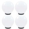 vidaXL Lămpi glob cu LED, 4 buc., 25 cm, PMMA, sferic