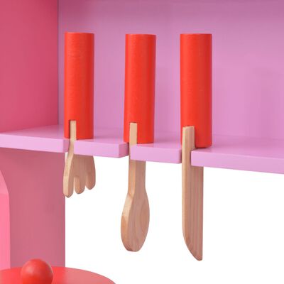vidaXL Bucătărie de jucărie din lemn 60 x 27 x 83 cm, roz