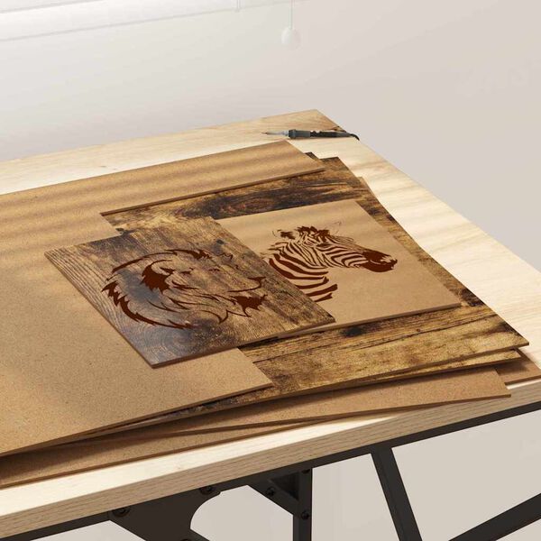 vidaXL Panouri de decor 12 pcs Stejar fumuriu 40 x 60 x 0.27 cm