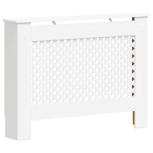vidaXL Mască pentru calorifer, MDF, 112x19x81,5 cm, alb