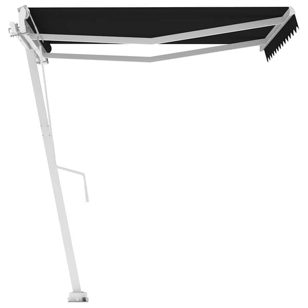 vidaXL Copertină autonomă retractabilă automat, antracit, 350x250 cm