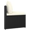 vidaXL Set mobilier de grădină cu perne, 5 piese, negru, poliratan