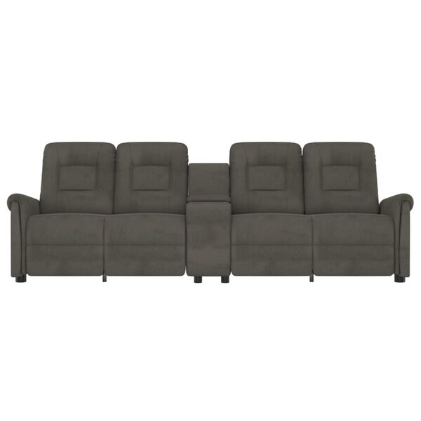 vidaXL Fotoliu masaj rabatabil cu 4 locuri/suport pahar, gri închis