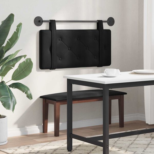 vidaXL Cap de pat suspendat Pe perete Negru 90 x 55 x 5 cm Catifea