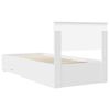 vidaXL Cadru de pat cu headboard Alb 90 x 190 cm Lemn compozit
