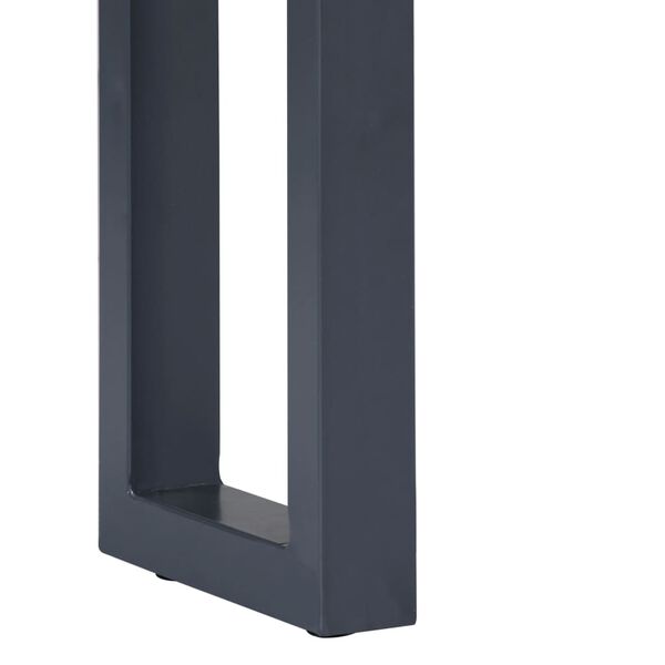 vidaXL Masă consolă, gri, 115x35x76 cm, lemn masiv de acacia și fier