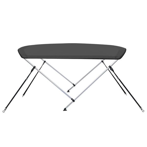 vidaXL Parasolar barcă Bimini cu 2 arcuri, antracit, 150x120x110 cm