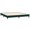 vidaXL Pat box spring cu saltea, verde &icirc;nchis, 180x210 cm, catifea