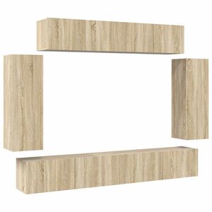 vidaXL Set de dulapuri TV, 6 piese, stejar sonoma, lemn prelucrat