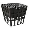 vidaXL Vatră de foc 2-in-1 cu grătar, 34x34x48 cm, oțel