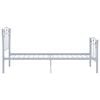 vidaXL Cadru de pat, cu model de fotbal, gri, 90 x 200 cm, metal