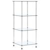 vidaXL Raft cu 4 niveluri transparent, 40x40x100 cm, sticlă securizată