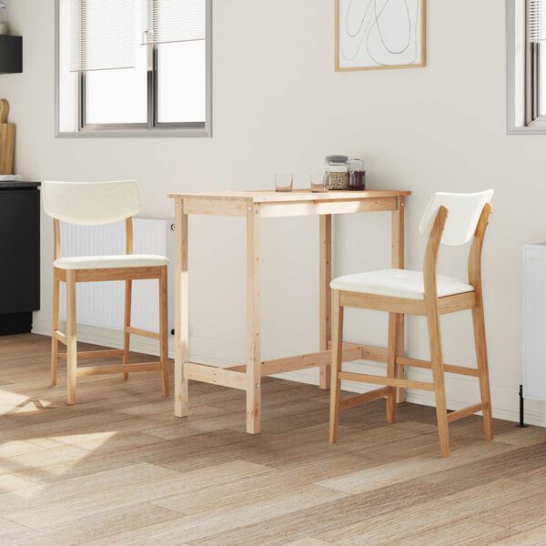 vidaXL Scaune de dining 2 pcs natural 48 x 49 x 95 cm