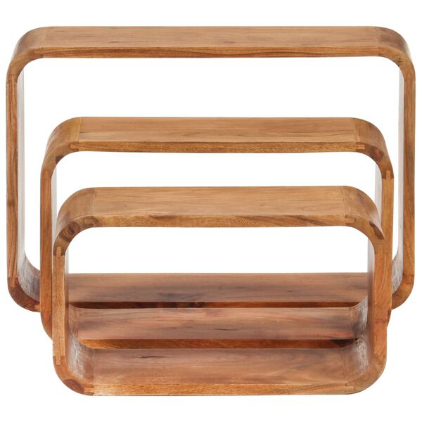 vidaXL Mese laterale, 3 buc., lemn masiv acaciacu finisaj tip miere