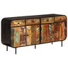 vidaXL Dulap, 140x35x70 cm, lemn masiv reciclat și metal
