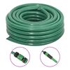 vidaXL Furtun de grădină cu set de racorduri, verde, 0,75", 100 m, PVC