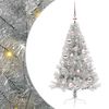 vidaXL Pom de Crăciun artificial pre-iluminat Argintiu 120 cm PET